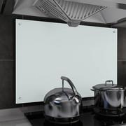 Akcesoria i części AGD - vidaXL Panel ochronny do kuchni, biały, 90x60 cm, szkło hartowane - miniaturka - grafika 1