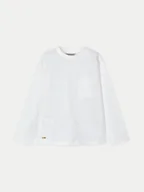Bluzki damskie - Mayoral Bluzka 3050 Biały Regular Fit - miniaturka - grafika 1