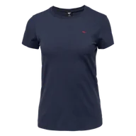 Koszulki i topy damskie - Damska Koszulka z krótkim rękawem HI-TEC LADY PLAYO II SLIM M000276280 – Granatowy - miniaturka - grafika 1