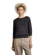 Swetry damskie - G-STAR RAW Damski sweter Pointelle 1 Sl Knit, Czarny (Caviar B754-d301), M - miniaturka - grafika 1
