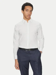 Calvin Klein Koszula LV04LB145G Biały Slim Fit - Koszule męskie - miniaturka - grafika 1