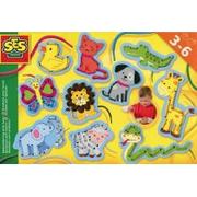 Zabawki interaktywne dla dzieci - Ses NL Przeplatanie otworów sznurówkami Zwierzęta - miniaturka - grafika 1