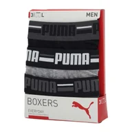 Majtki męskie - PUMA BOKSERKI BASIC BRAND 3-PACK 93545701 r S - miniaturka - grafika 1