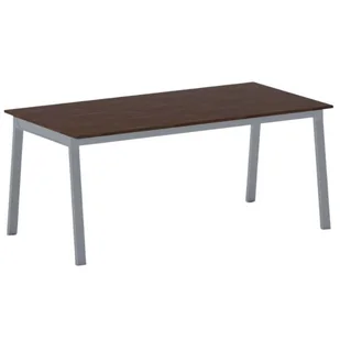 B2B Partner Stół PRIMO BASIC z szarosrebrnym stelażem, 1800 x 900 x 750 mm, orzech 499060 - Stoły warsztatowe - miniaturka - grafika 1