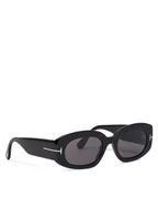Okulary przeciwsłoneczne - Tom Ford Okulary przeciwsłoneczne Cielle FT1187 01A Czarny - miniaturka - grafika 1