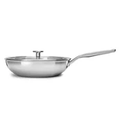 Garnki - KitchenAid Wok z pokrywką 3-warstwowy stalowy 28 cm KitchenAid CC003254-001 - miniaturka - grafika 1