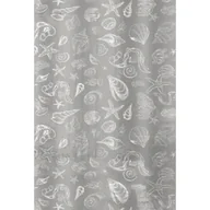 Zasłony prysznicowe - Zasłonka prysznicowa z kółeczkami BASIC MARE 180 x 200 cm szary - miniaturka - grafika 1