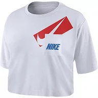Koszulki i topy damskie - Nike Damska koszulka W Nk Dry Grx Crop Top biały biały/czarny L DC7189-100 - miniaturka - grafika 1