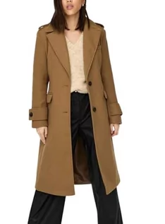 Płaszcze damskie - ONLY Onlemma Fitted Long Coat OTW płaszcz damski, Toasted Coconut, XS - grafika 1