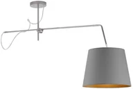 Lampy sufitowe - Szara lampa wisząca z abażurem ze złotym wnętrzem OVIEDO GOLD - miniaturka - grafika 1