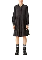 Sukienki - Q/S designed by - s.Oliver Damska sukienka krótka, Regular Fit Dress, szary/czarny., 36 PL - miniaturka - grafika 1