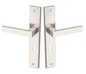 Klamki - Kuchinox klamki Klamka QUBIK do drzwi wewnętrznych na szyldzie długim na klucz KGQ_311A KGQ_311A - miniaturka - grafika 1