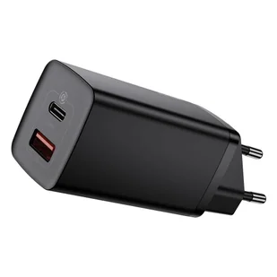 Baseus GaN2 Lite szybka ładowarka sieciowa 65W USB / USB Typ C Quick Charge 3.0 Power Delivery (azotek galu) czarny (CCGAN2L-B01 - Ładowarki do telefonów - miniaturka - grafika 1