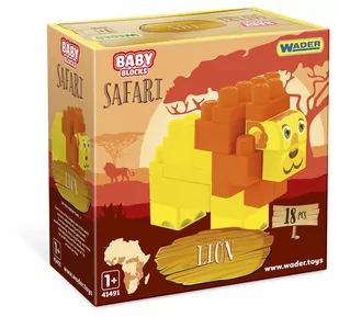 Wader Klocki Safari Baby Blocks lew 41503 - - Klocki - miniaturka - grafika 1