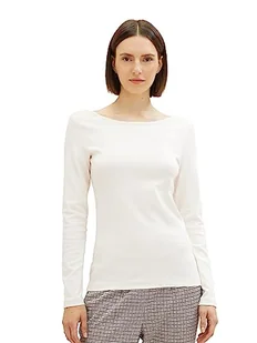 TOM TAILOR Damska koszulka z długim rękawem, 28130-soft Buttercream, XS - Koszulki i topy damskie - miniaturka - grafika 1