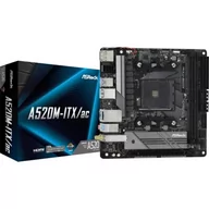 Serwery - Płyta główna Asrock A520M-ITX/AC dostępny w ratach 0% A520M-ITX/AC - miniaturka - grafika 1