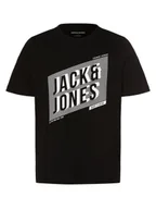 Koszulki męskie - Jack & Jones T-shirt męski Mężczyźni Bawełna czarny nadruk, M - miniaturka - grafika 1