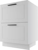 Meble kuchenne - Bergamo Szafka Dolna D2E/60/1Wew_Hettich Biały Mat - miniaturka - grafika 1