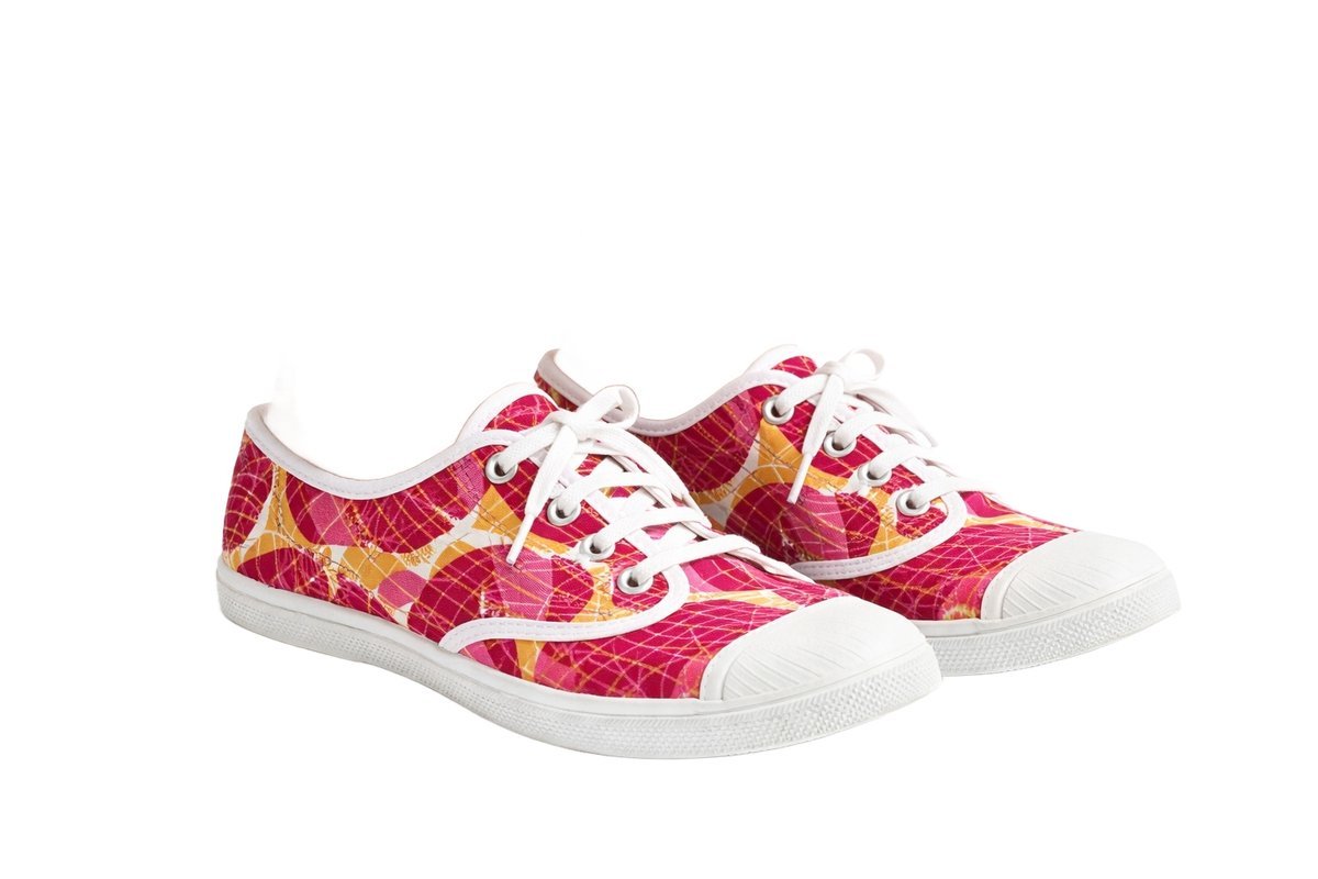 BENSIMON KOLOROWE TRAMPKI DAMSKIE WZÓR ABSTRAKCYJNY 36 3EA