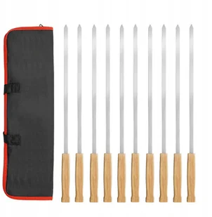 SZAMPURY Szpikulce GRILL 8szt TORBA Szaszłyki KEBAB Koobideh LITE DREWNO - Akcesoria do grilla - miniaturka - grafika 1