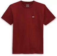 Koszulki męskie - t-shirt męski VANS LEFT CHEST LOGO TEE Syrah/White - miniaturka - grafika 1
