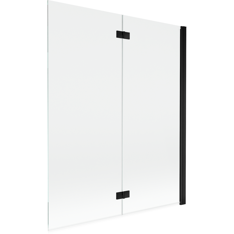 Mexen Mist parawan nawannowy 2-skrzydłowy prawy 140 x 150 cm, transparent, czarny - 8A9-140-002-70-00-P