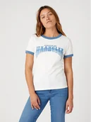 Koszulki i topy damskie - Wrangler T-Shirt Ringer W7N0EEW02 112331996 112331996 Biały Regular Fit - miniaturka - grafika 1