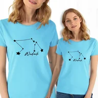 Koszulki i topy damskie - Koszulka Damska TURKUSOWA ZNAKI ZODIAKU Wzory - S - miniaturka - grafika 1