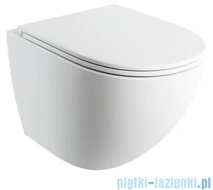 Omnires Ottawa Comfort miska WC wisząca + deska wolnoopadająca biały mat OTTAWACMWBM | - Kompakty WC - miniaturka - grafika 1