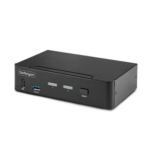StarTech D86A2-2-PORT-8K-KVM przełącznik KVM Czarny - Przełączniki KVM - miniaturka - grafika 1