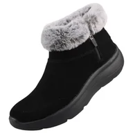 Botki damskie - Skechers Damskie botki ON-The-GO Encore Snow-Caped, czarne, 7 UK, Czarny, 40 EU - miniaturka - grafika 1