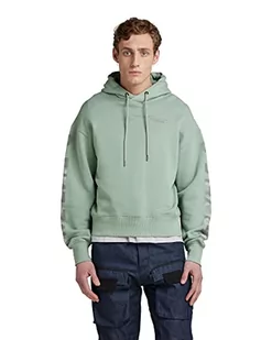 G-STAR RAW Luźna bluza męska z grafiką z rękawem, Blau (Iceberg Green C988-c959), M - Bluzy męskie - miniaturka - grafika 1