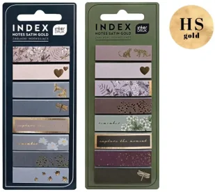 Zakładki indeksujące Satin Gold mix - INTERDRUK - Zakładki do książek - miniaturka - grafika 1
