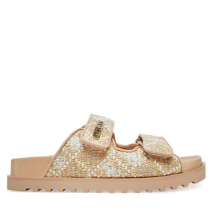 Klapki Guess FLJFZZ FAB19 Beżowy - Klapki i japonki damskie - miniaturka - grafika 1