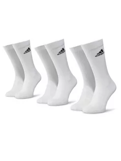 Skarpetki męskie - Adidas Zestaw 3 par wysokich skarpet unisex Cush Crw 3PP DZ9356 Biały - grafika 1