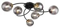 Lampy sufitowe - Globo Jorge 56136-6D plafon lampa sufitowa 6x28W G9 dymiony/czarny - miniaturka - grafika 1