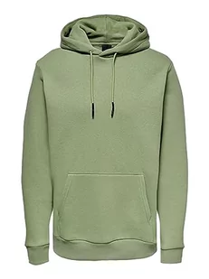 ONLY & SONS męska bluza z kapturem ONSCERES LIFE HOODIE SWEAT NOOS, Zielona olejna, XL - Bluzy męskie - miniaturka - grafika 1