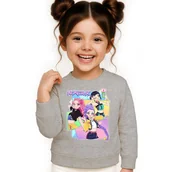 Bluzy dla dziewczynek - BLUZA DZIECIĘCA K-POPOWE ŁOWCZYNIE DEMONÓW HUNTRIX 146-152 BAWEŁNIANA - miniaturka - grafika 1