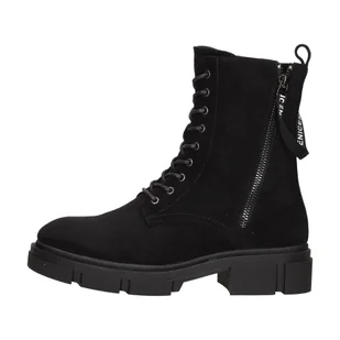 Czarne zimowe botki damskie na traperze Sergio Leone Tr749 Zamsz - Botki damskie - miniaturka - grafika 1