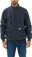 Bluzy męskie - Carhartt Bluza Carhartt Quarter Zip Midweight Mock New Navy - miniaturka - grafika 1