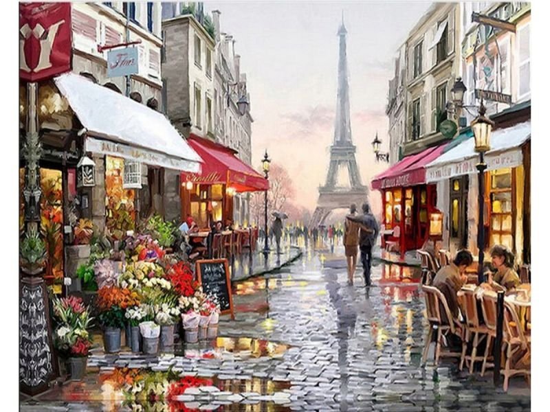 ZESTAW HAFT DIAMENTOWY, OBRAZ, MOZAIKA ULICA