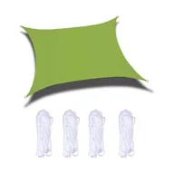 Parasole ogrodowe - Wodoodporny, prostokątny żagiel przeciwsłoneczny, ochrona UV, stylowy parasol ogrodowy, idealny na kemping, taras i do ogrodu, zielony, 2 × 3 m - miniaturka - grafika 1