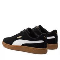 Buty dla dziewczynek - Sneakersy Puma Smash 3.0 Sd 392035-12 Puma Black/Puma White/Puma Gold - miniaturka - grafika 1