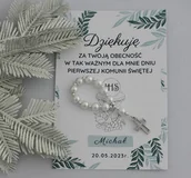 Różańce - Podziękowanie dla Gości I KOMUNIA ŚWIĘTA Różaniec KARTECZKA - miniaturka - grafika 1