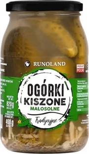 Runoland Ogórki kiszone małosolne ekologiczne BIO - EKO 820g 03695 - Zdrowa żywność - miniaturka - grafika 1