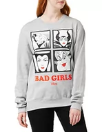 Bluzy damskie - Disney Bluza damska Bad Girls, szary (sportowy szary punkt), 36 - miniaturka - grafika 1