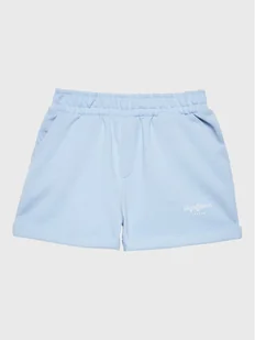 Pepe Jeans Szorty sportowe Rosemary PG800731 Błękitny Regular Fit - Spodenki damskie - miniaturka - grafika 1