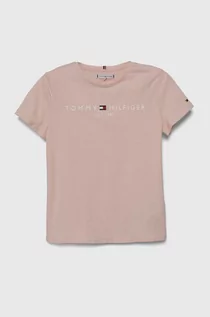 Koszulki dla dziewczynek - Tommy Hilfiger t-shirt bawełniany dziecięcy kolor różowy - grafika 1