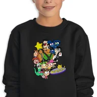 Bluzy dla dziewczynek - Bluza Dziecięca Czarna Wróżkowie Chrzestni Postacie Wzory -128 Cm (7-8) - miniaturka - grafika 1