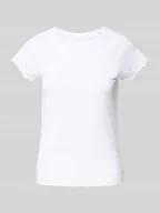 Koszulki i topy damskie - T-shirt o kroju regular fit z mieszanki bawełny - miniaturka - grafika 1